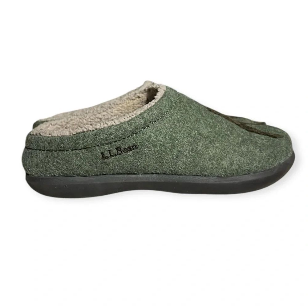 🌻L.L.Bean Moose Pattern Wool-clog style Daybreak Scuffs Women's Size 6_9